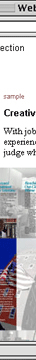 web site design for creative content offering